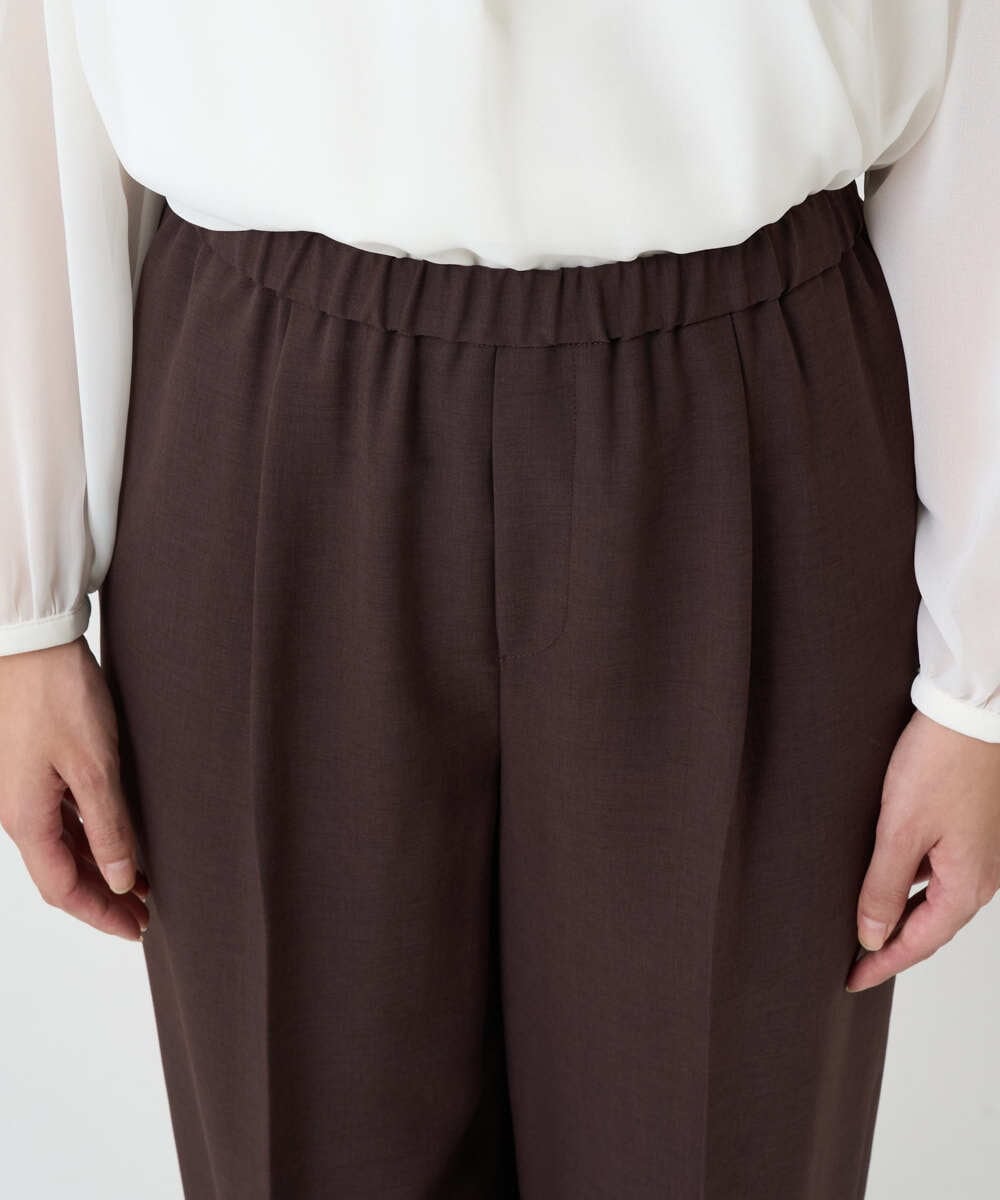 F6LAD10230 MICHEL KLEIN(小さいサイズ)(メゾン ドゥ サンク) [小さいサイズ]コージーワイドパンツ バーガンディ