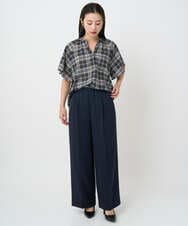 F6LAD10230 MICHEL KLEIN(小さいサイズ)(メゾン ドゥ サンク) [小さいサイズ]コージーワイドパンツ バーガンディ