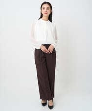 F6LAD10230 MICHEL KLEIN(小さいサイズ)(メゾン ドゥ サンク) [小さいサイズ]コージーワイドパンツ バーガンディ