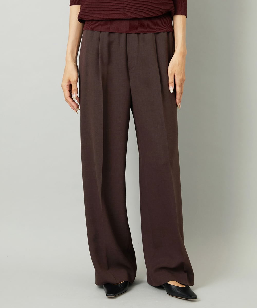 F6LAD10230 MICHEL KLEIN(小さいサイズ)(メゾン ドゥ サンク) [小さいサイズ]コージーワイドパンツ バーガンディ