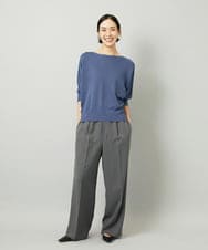 F6LAD10230 MICHEL KLEIN(小さいサイズ)(メゾン ドゥ サンク) [小さいサイズ]コージーワイドパンツ バーガンディ