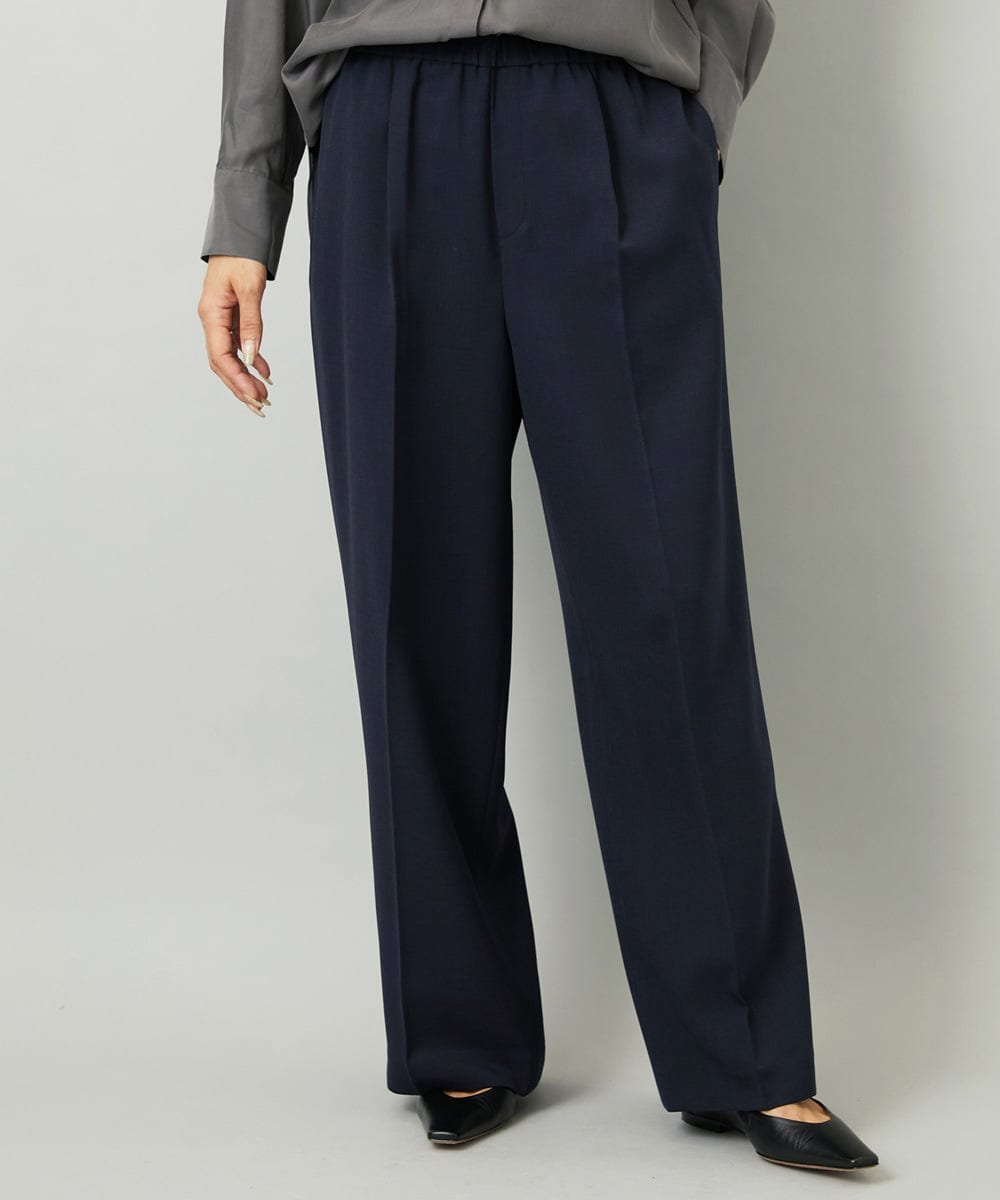 F6LAD10230 MICHEL KLEIN(小さいサイズ)(メゾン ドゥ サンク) [小さいサイズ]コージーワイドパンツ バーガンディ