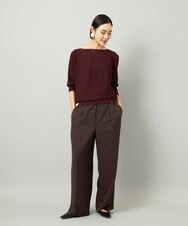 F6LAD10230 MICHEL KLEIN(小さいサイズ)(メゾン ドゥ サンク) [小さいサイズ]コージーワイドパンツ バーガンディ