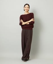 F6LAD10230 MICHEL KLEIN(小さいサイズ)(メゾン ドゥ サンク) [小さいサイズ]コージーワイドパンツ バーガンディ