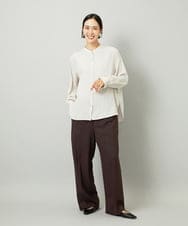 F6LAD10230 MICHEL KLEIN(小さいサイズ)(メゾン ドゥ サンク) [小さいサイズ]コージーワイドパンツ バーガンディ