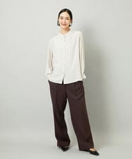 F6LAD10230 MICHEL KLEIN(小さいサイズ)(メゾン ドゥ サンク) [小さいサイズ]コージーワイドパンツ バーガンディ