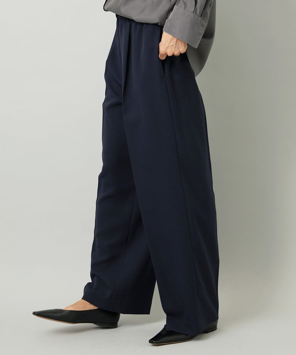 F6LAD10230 MICHEL KLEIN(小さいサイズ)(メゾン ドゥ サンク) [小さいサイズ]コージーワイドパンツ バーガンディ