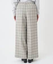 F6LAD13260 MICHEL KLEIN(小さいサイズ)(メゾン ドゥ サンク) [小さいサイズ]2WAYストレッチチェックワイドパンツ ライトグレー