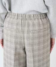 F6LAD13260 MICHEL KLEIN(小さいサイズ)(メゾン ドゥ サンク) [小さいサイズ]2WAYストレッチチェックワイドパンツ ライトグレー