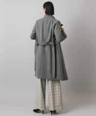 F6LAD13260 MICHEL KLEIN(小さいサイズ)(メゾン ドゥ サンク) [小さいサイズ]2WAYストレッチチェックワイドパンツ ライトグレー