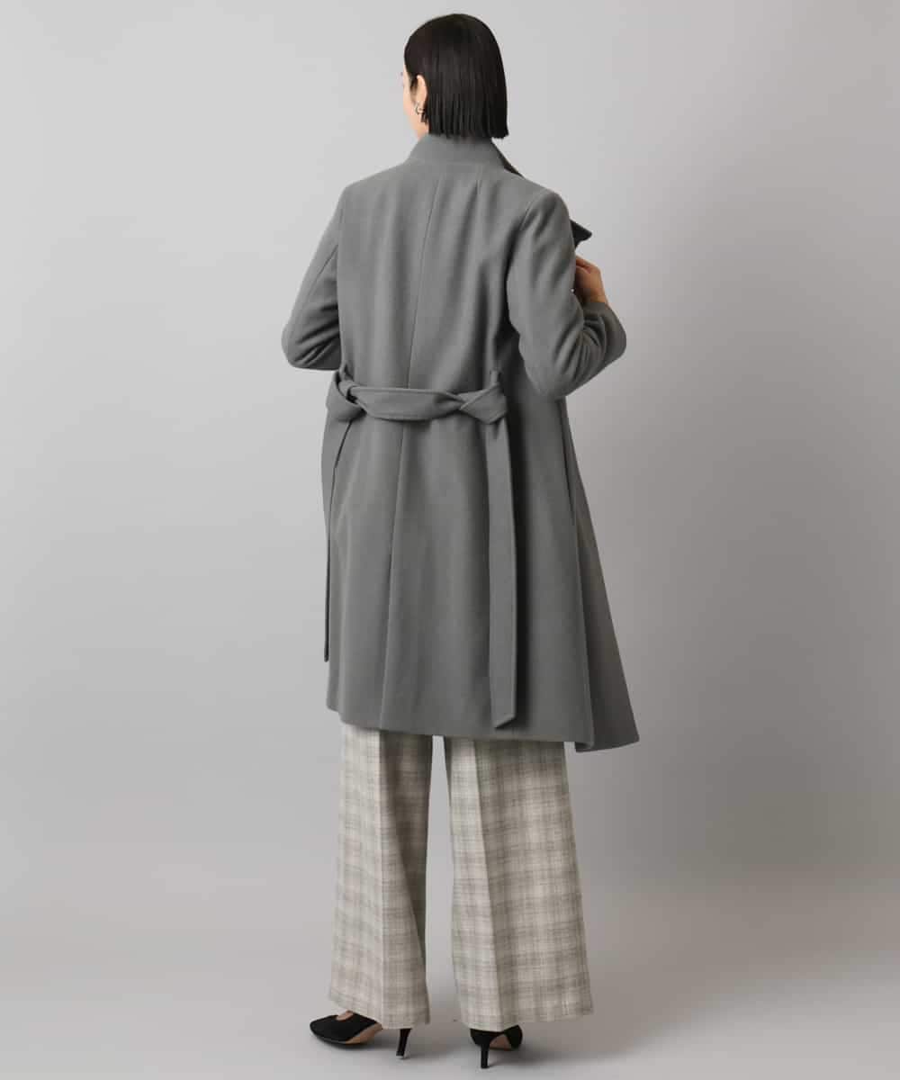 F6LAD13260 MICHEL KLEIN(小さいサイズ)(メゾン ドゥ サンク) [小さいサイズ]2WAYストレッチチェックワイドパンツ ライトグレー