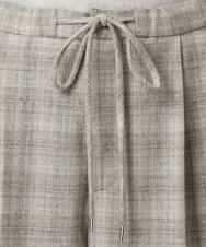 F6LAD13260 MICHEL KLEIN(小さいサイズ)(メゾン ドゥ サンク) [小さいサイズ]2WAYストレッチチェックワイドパンツ ライトグレー