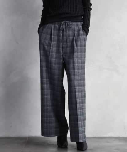 F6LAD13260 MICHEL KLEIN(小さいサイズ) [小さいサイズ]2WAYストレッチチェックワイドパンツ