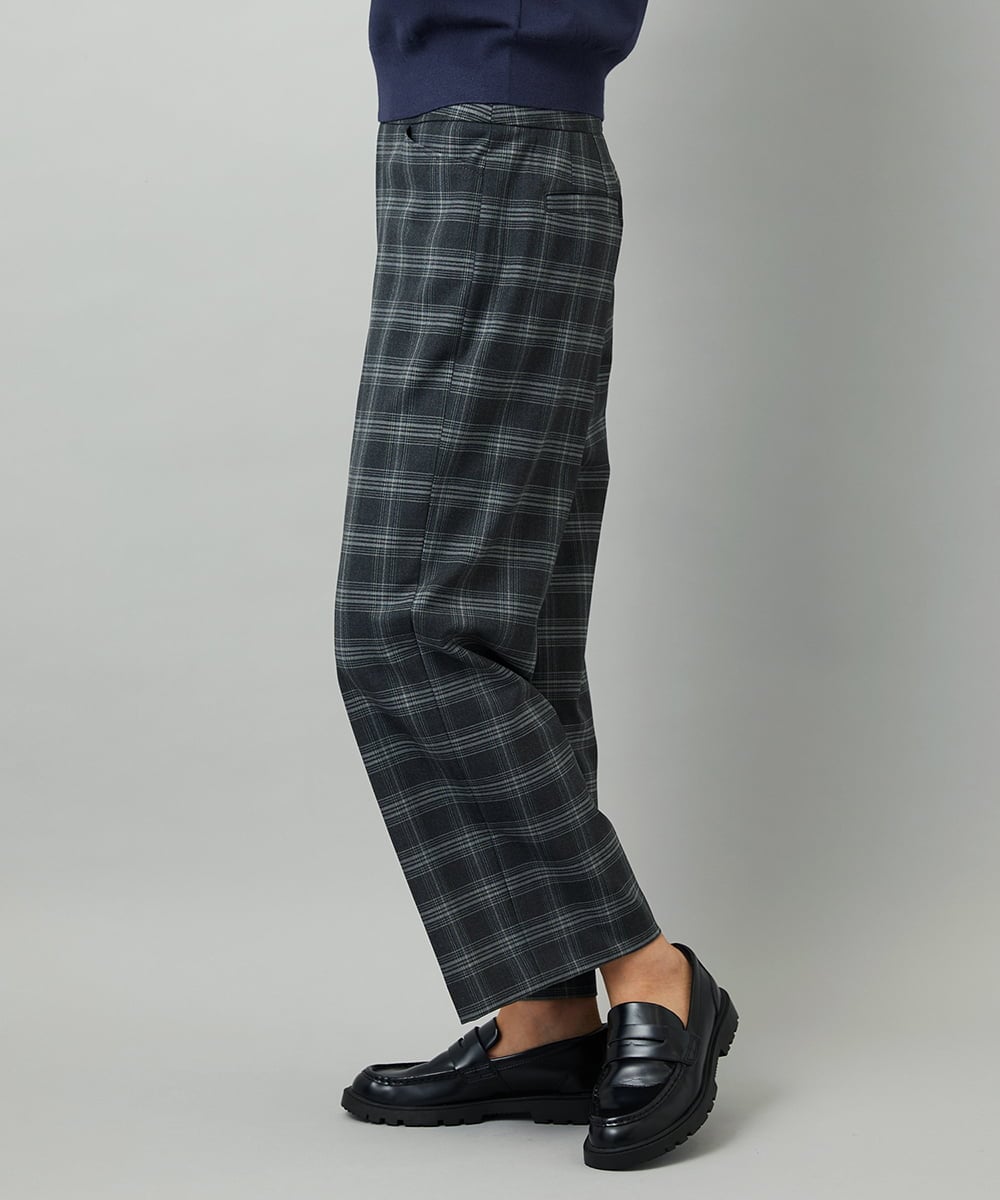 F6LAD28180 MICHEL KLEIN(小さいサイズ)(メゾン ドゥ サンク) [小さいサイズ][定番人気]ストレッチ裏起毛ワイドパンツ ライトグレー