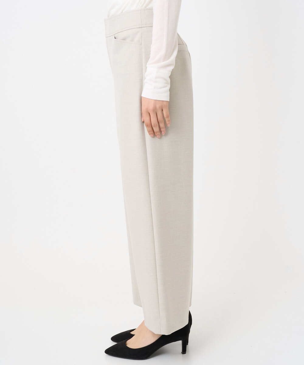 F6LAD28180 MICHEL KLEIN(小さいサイズ)(メゾン ドゥ サンク) [小さいサイズ][定番人気]ストレッチ裏起毛ワイドパンツ ライトグレー