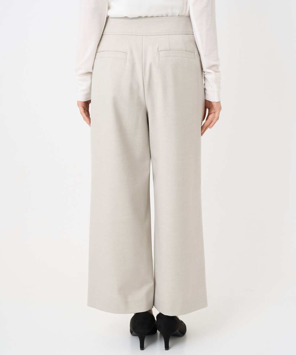 F6LAD28180 MICHEL KLEIN(小さいサイズ)(メゾン ドゥ サンク) [小さいサイズ][定番人気]ストレッチ裏起毛ワイドパンツ ライトグレー