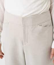 F6LAD28180 MICHEL KLEIN(小さいサイズ)(メゾン ドゥ サンク) [小さいサイズ][定番人気]ストレッチ裏起毛ワイドパンツ ライトグレー