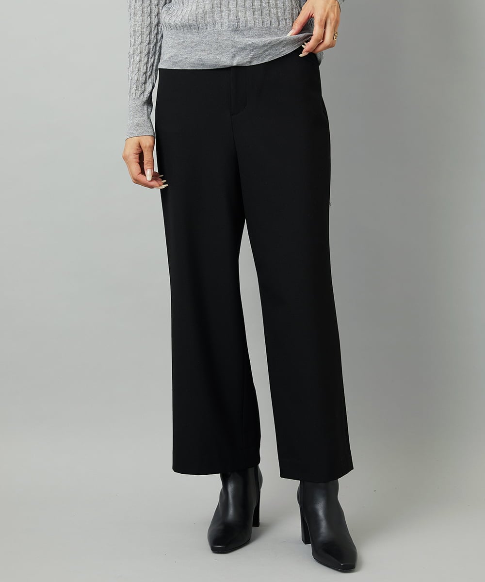 F6LAD28180 MICHEL KLEIN(小さいサイズ)(メゾン ドゥ サンク) [小さいサイズ][定番人気]ストレッチ裏起毛ワイドパンツ ライトグレー