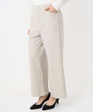 F6LAD28180 MICHEL KLEIN(小さいサイズ)(メゾン ドゥ サンク) [小さいサイズ][定番人気]ストレッチ裏起毛ワイドパンツ ライトグレー