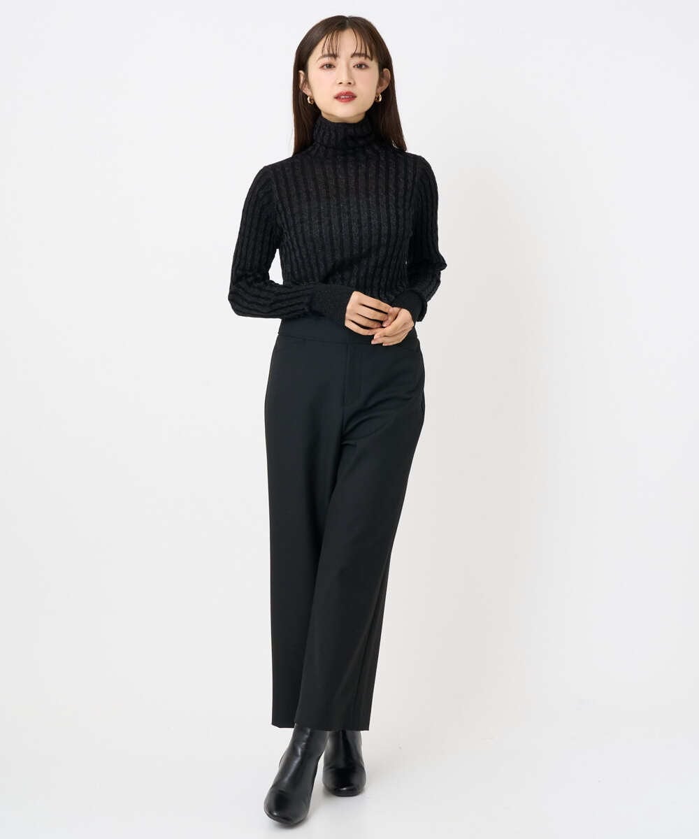 F6LAD28180 MICHEL KLEIN(小さいサイズ)(メゾン ドゥ サンク) [小さいサイズ][定番人気]ストレッチ裏起毛ワイドパンツ ライトグレー