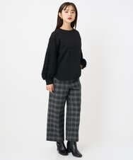 F6LAD28180 MICHEL KLEIN(小さいサイズ)(メゾン ドゥ サンク) [小さいサイズ][定番人気]ストレッチ裏起毛ワイドパンツ ライトグレー