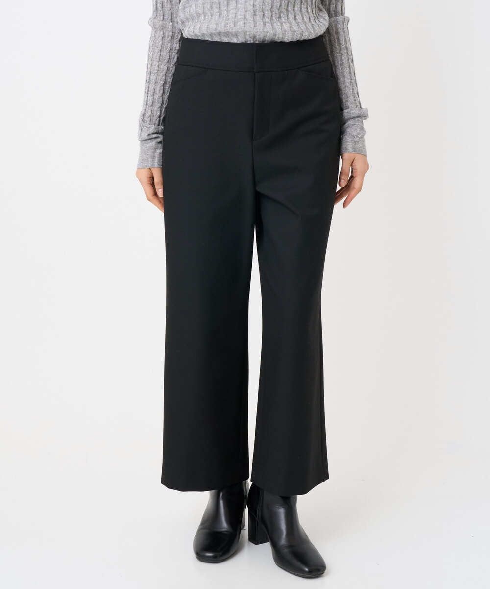 F6LAD28180 MICHEL KLEIN(小さいサイズ)(メゾン ドゥ サンク) [小さいサイズ][定番人気]ストレッチ裏起毛ワイドパンツ ライトグレー