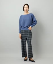 F6LAD28180 MICHEL KLEIN(小さいサイズ)(メゾン ドゥ サンク) [小さいサイズ][定番人気]ストレッチ裏起毛ワイドパンツ ライトグレー