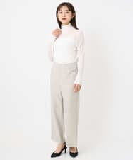 F6LAD28180 MICHEL KLEIN(小さいサイズ)(メゾン ドゥ サンク) [小さいサイズ][定番人気]ストレッチ裏起毛ワイドパンツ ライトグレー