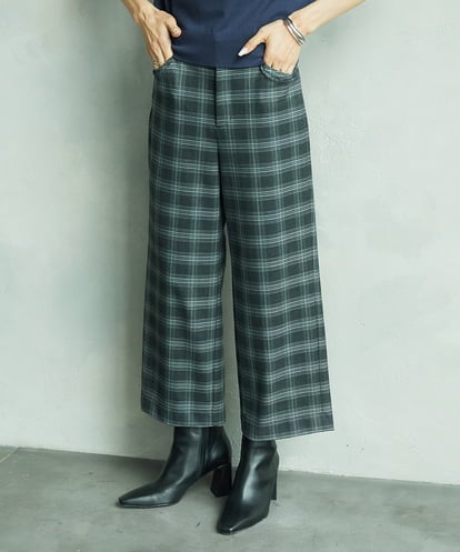 F6LAD28180 MICHEL KLEIN(小さいサイズ) [小さいサイズ][定番人気]ストレッチ裏起毛ワイドパンツ