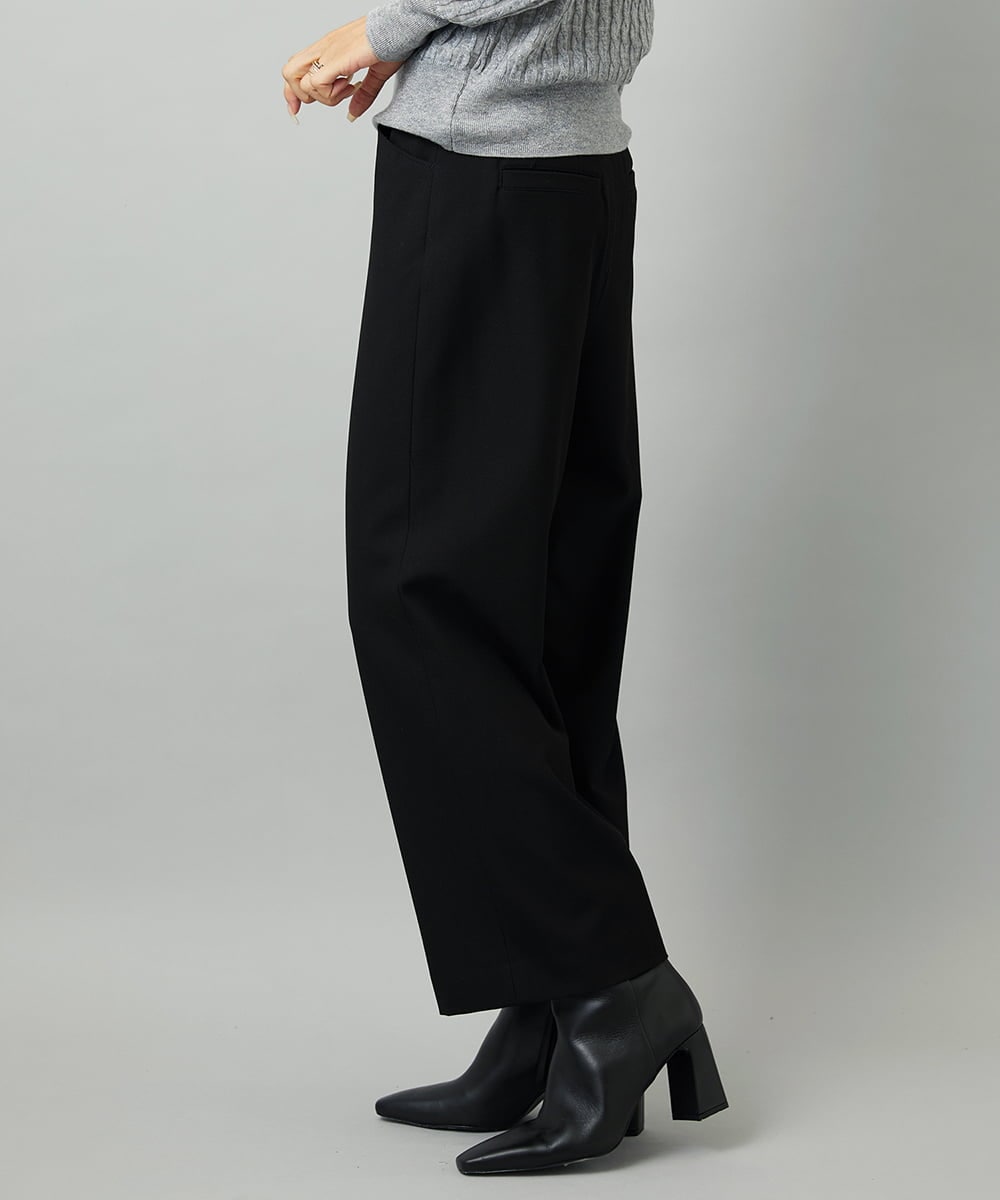 F6LAD28180 MICHEL KLEIN(小さいサイズ)(メゾン ドゥ サンク) [小さいサイズ][定番人気]ストレッチ裏起毛ワイドパンツ グレー