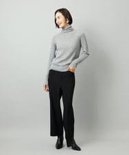 F6LAD28180 MICHEL KLEIN(小さいサイズ)(メゾン ドゥ サンク) [小さいサイズ][定番人気]ストレッチ裏起毛ワイドパンツ グレー