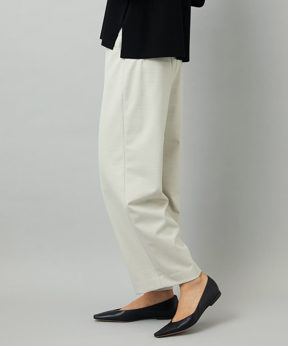 F6LAD28180 MICHEL KLEIN(小さいサイズ)(メゾン ドゥ サンク) [小さいサイズ][定番人気]ストレッチ裏起毛ワイドパンツ グレー
