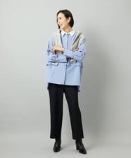 F6LAD28180 MICHEL KLEIN(小さいサイズ)(メゾン ドゥ サンク) [小さいサイズ][定番人気]ストレッチ裏起毛ワイドパンツ グレー