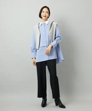 F6LAD28180 MICHEL KLEIN(小さいサイズ)(メゾン ドゥ サンク) [小さいサイズ][定番人気]ストレッチ裏起毛ワイドパンツ グレー