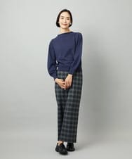 F6LAD28180 MICHEL KLEIN(小さいサイズ)(メゾン ドゥ サンク) [小さいサイズ][定番人気]ストレッチ裏起毛ワイドパンツ グレー