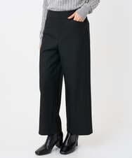 F6LAD28180 MICHEL KLEIN(小さいサイズ)(メゾン ドゥ サンク) [小さいサイズ][定番人気]ストレッチ裏起毛ワイドパンツ ブラック