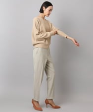 F6LAD31200 MICHEL KLEIN(小さいサイズ)(メゾン ドゥ サンク) [小さいサイズ]［定番人気/新色追加］裏起毛ワイドクロップドパンツ(機能素材) ベージュ