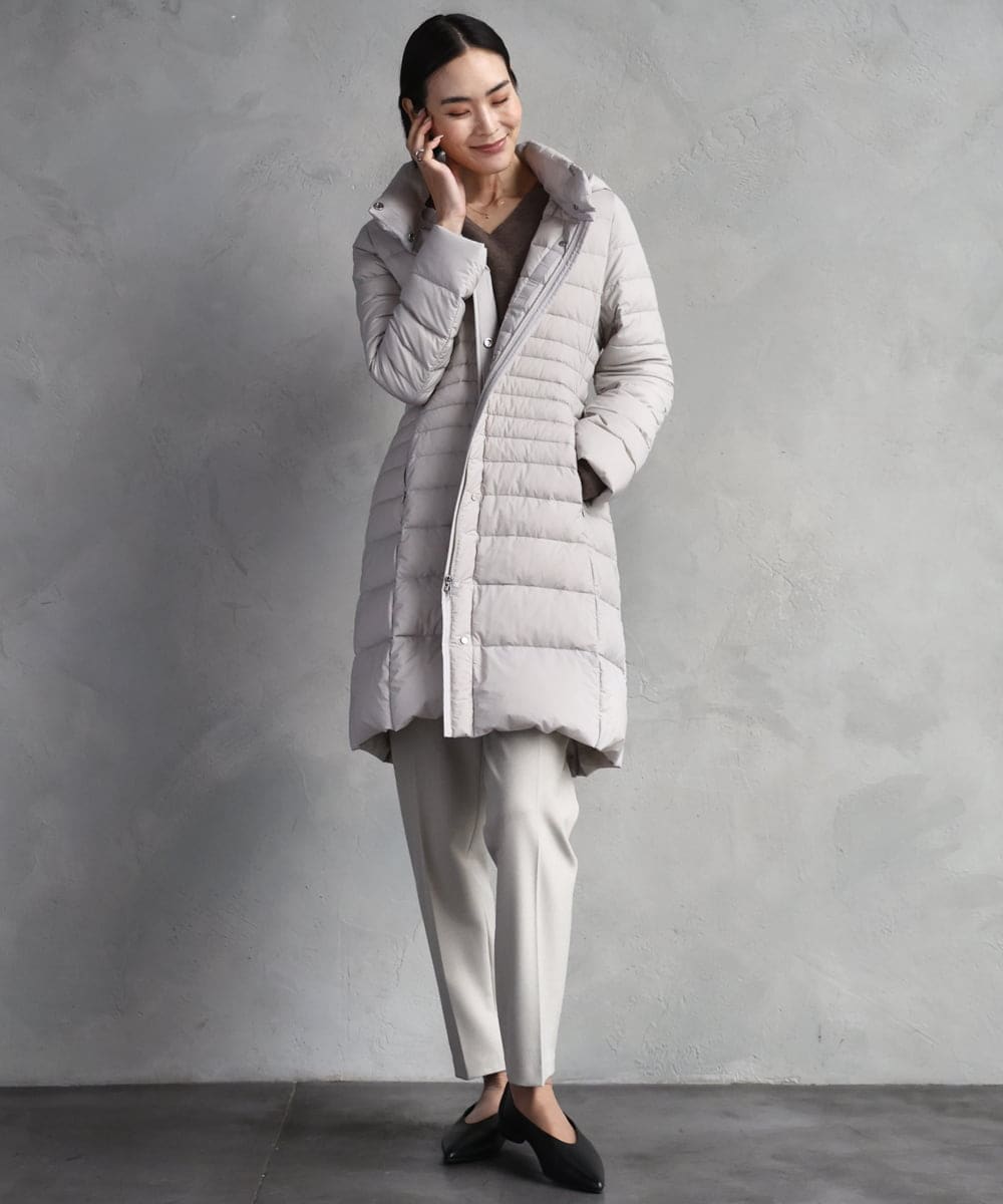 F6LAD31200 MICHEL KLEIN(小さいサイズ)(メゾン ドゥ サンク) [小さいサイズ]［定番人気/新色追加］裏起毛ワイドクロップドパンツ(機能素材) ベージュ