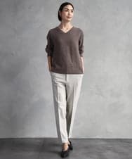 F6LAD31200 MICHEL KLEIN(小さいサイズ)(メゾン ドゥ サンク) [小さいサイズ]［定番人気/新色追加］裏起毛ワイドクロップドパンツ(機能素材) ベージュ