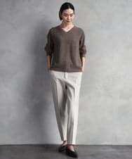 F6LAD31200 MICHEL KLEIN(小さいサイズ)(メゾン ドゥ サンク) [小さいサイズ]［定番人気/新色追加］裏起毛ワイドクロップドパンツ(機能素材) ベージュ