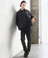 F6LAD31200 MICHEL KLEIN(小さいサイズ)(メゾン ドゥ サンク) [小さいサイズ]［定番人気/新色追加］裏起毛ワイドクロップドパンツ(機能素材) ベージュ