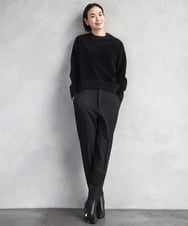 F6LAD31200 MICHEL KLEIN(小さいサイズ)(メゾン ドゥ サンク) [小さいサイズ]［定番人気/新色追加］裏起毛ワイドクロップドパンツ(機能素材) ベージュ