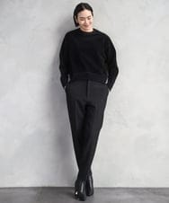 F6LAD31200 MICHEL KLEIN(小さいサイズ)(メゾン ドゥ サンク) [小さいサイズ]［定番人気/新色追加］裏起毛ワイドクロップドパンツ(機能素材) ベージュ