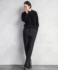 F6LAD31200 MICHEL KLEIN(小さいサイズ)(メゾン ドゥ サンク) [小さいサイズ]［定番人気/新色追加］裏起毛ワイドクロップドパンツ(機能素材) ベージュ