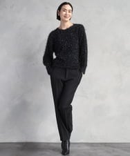 F6LAD31200 MICHEL KLEIN(小さいサイズ)(メゾン ドゥ サンク) [小さいサイズ]［定番人気/新色追加］裏起毛ワイドクロップドパンツ(機能素材) ベージュ