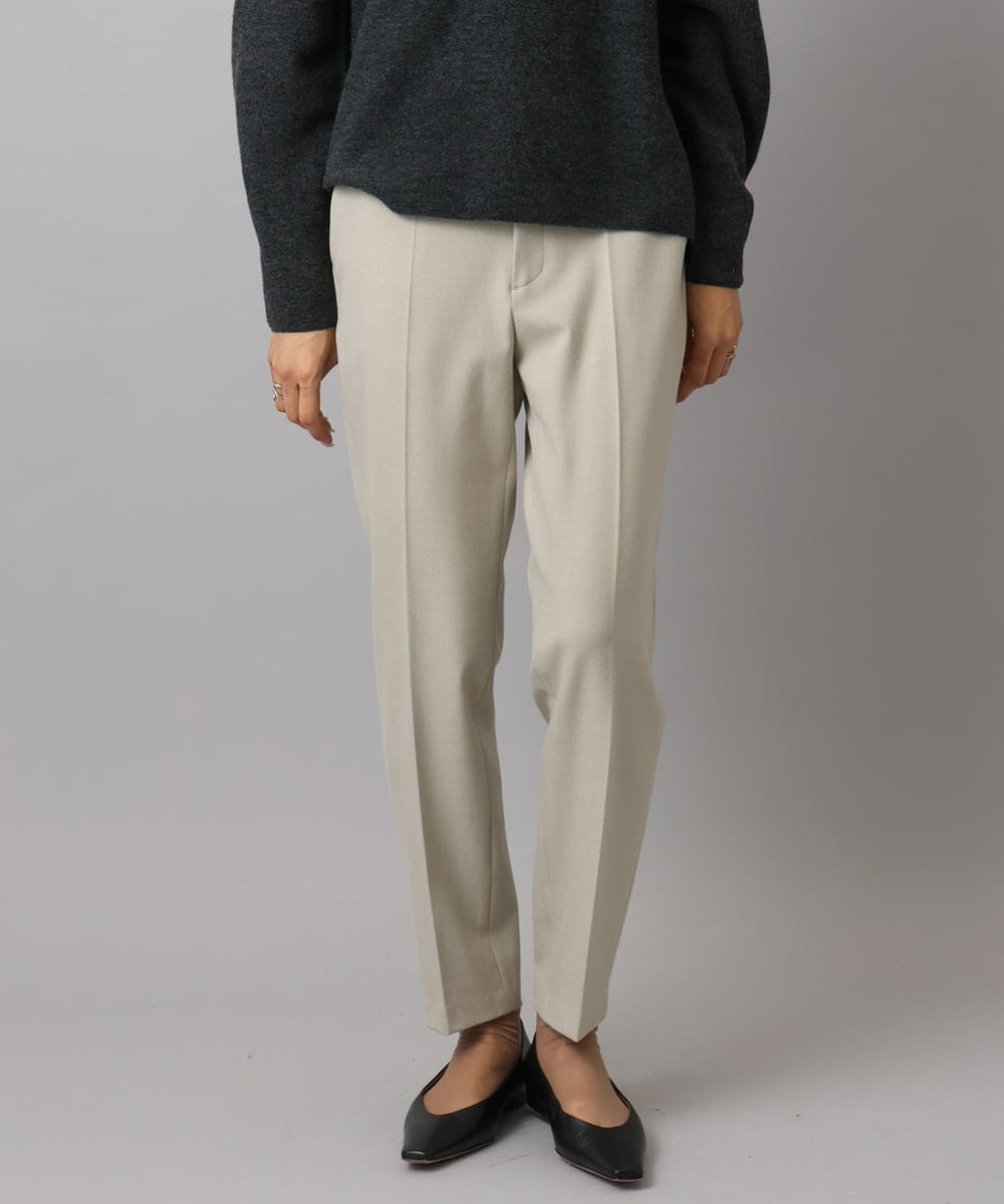 F6LAD31200 MICHEL KLEIN(小さいサイズ)(メゾン ドゥ サンク) [小さいサイズ]［定番人気/新色追加］裏起毛ワイドクロップドパンツ(機能素材) ベージュ