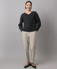 F6LAD31200 MICHEL KLEIN(小さいサイズ)(メゾン ドゥ サンク) [小さいサイズ]［定番人気/新色追加］裏起毛ワイドクロップドパンツ(機能素材) ベージュ