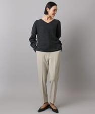 F6LAD31200 MICHEL KLEIN(小さいサイズ)(メゾン ドゥ サンク) [小さいサイズ]［定番人気/新色追加］裏起毛ワイドクロップドパンツ(機能素材) ベージュ