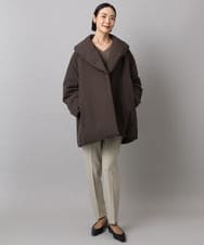 F6LAD31200 MICHEL KLEIN(小さいサイズ)(メゾン ドゥ サンク) [小さいサイズ]［定番人気/新色追加］裏起毛ワイドクロップドパンツ(機能素材) ベージュ