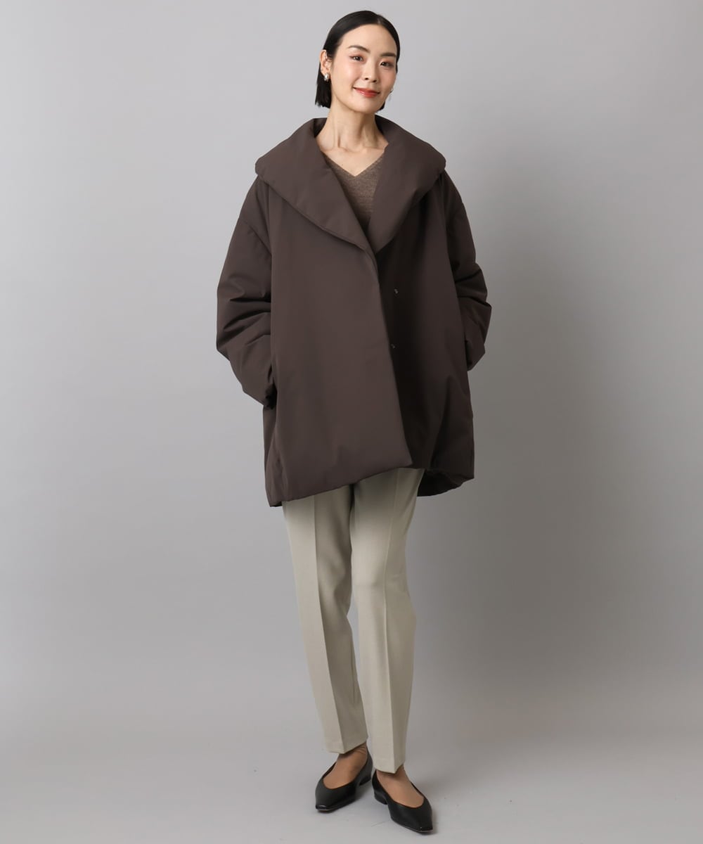 F6LAD31200 MICHEL KLEIN(小さいサイズ)(メゾン ドゥ サンク) [小さいサイズ]［定番人気/新色追加］裏起毛ワイドクロップドパンツ(機能素材) ベージュ